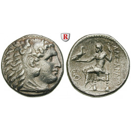 Makedonien, Königreich, Alexander III. der Grosse, Tetradrachme 295-275 v.Chr., ss-vz