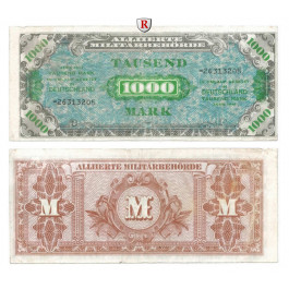 Banknoten unter Alliierter Besetzung(1944-48), 1000 Mark 1944, III, Rb. 207c
