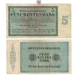 Deutsche Rentenbank 1923-1937, 5 Rentenmark 01.11.1923, III, Rb. 156b