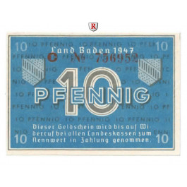 Kleingeldscheine der Landesregierungen, 10 Pfennig 1947, I, Rb. 209d