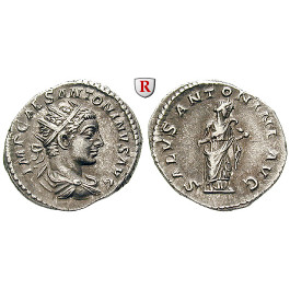 Römische Kaiserzeit, Elagabal, Antoninian 218-219, ss+