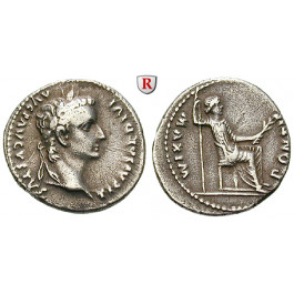 Römische Kaiserzeit, Tiberius, Denar 14-37, ss+/ss-vz