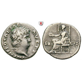 Römische Kaiserzeit, Nero, Denar 66-67, ss+