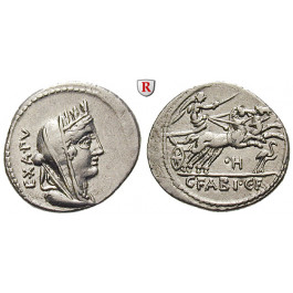 Römische Republik, C. Fabius, Denar 102 v. Chr., ss-vz/ss