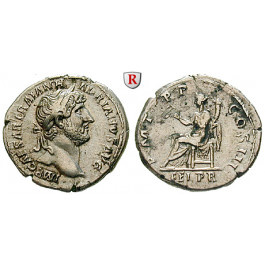 Römische Kaiserzeit, Hadrianus, Denar 119-122, ss+
