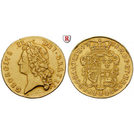 Grossbritannien, George II., 2 Guineas 1738, ss/ss-vz