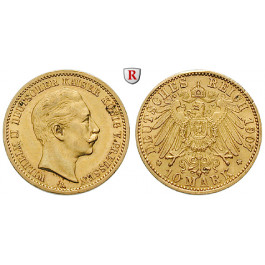 Deutsches Kaiserreich, Preussen, Wilhelm II., 10 Mark 1907, A, ss-vz/vz, J. 251