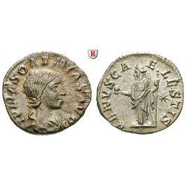 Römische Kaiserzeit, Julia Soaemias, Mutter des Elagabal, Denar, ss/vz
