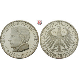 Bundesrepublik Deutschland, 5 DM 1957, Eichendorff, J, PP, J. 391
