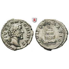 Römische Kaiserzeit, Antoninus Pius, Denar nach 161, ss-vz