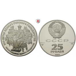 Russland, UdSSR, 25 Rubel 1989, 31,1 g fein, PP