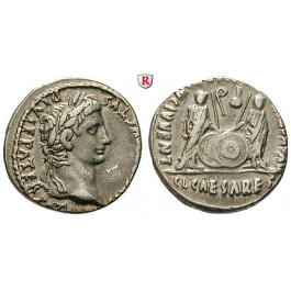 Römische Kaiserzeit, Augustus, Denar 2 v.-4 n.Chr., ss+