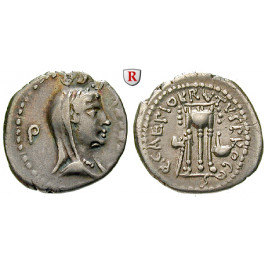 Römische Republik, M. Junius Brutus, Denar 42 v.Chr., ss/ss+