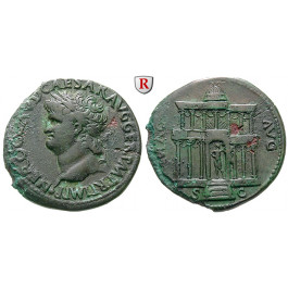 Römische Kaiserzeit, Nero, As 65, ss-vz