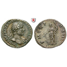 Römische Kaiserzeit, Hadrianus, Denar 119-122, ss-vz