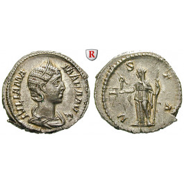 Römische Kaiserzeit, Julia Mamaea, Mutter des Severus Alexander, Denar 225-235, vz-st