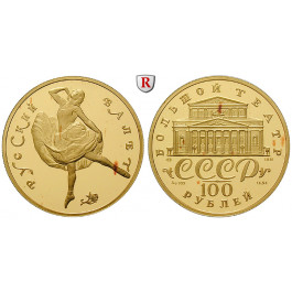 Russland, UdSSR, 100 Rubel 1991, 15,53 g fein, PP