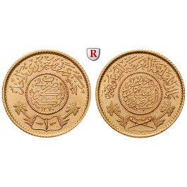 Saudi-Arabien, Pound 1951, 7,32 g fein, f.st