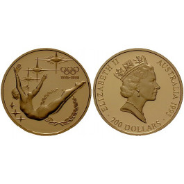 Australien, Elizabeth II., 200 Dollars 1993, 15,42 g fein, PP
