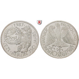 Bundesrepublik Deutschland, 10 DM 1987, 750 Jahre Berlin, J, bfr., J. 441
