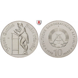 DDR, 10 Mark 1990, Fichte, st, J. 1636