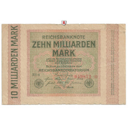 Inflation 1919-1924, 10 Md Mark 01.10.1923, III, Rb. 114e