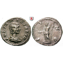 Römische Kaiserzeit, Julia Maesa, Großmutter des Elagabal, Denar, ss+