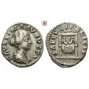 Römische Kaiserzeit, Faustina II., Frau des Marcus Aurelius, Denar 147-176, ss+