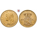 Niederlande, Königreich, Wilhelmina I., 10 Gulden 1897, 6,06 g fein, f.vz/vz-st