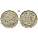 USA, 3 Cents 1866, f.st