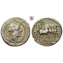 Römische Republik, M. Acilius, Denar 130 v.Chr., ss