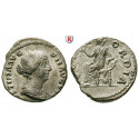 Römische Kaiserzeit, Faustina II., Frau des Marcus Aurelius, Denar nach 165, ss-vz