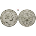Deutsches Kaiserreich, Sachsen, Friedrich August III., 5 Mark 1907, E, ss, J. 136