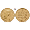 Russland, Nikolaus II., 5 Rubel 1898, 3,87 g fein, ss+
