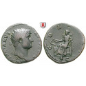 Römische Kaiserzeit, Hadrianus, Dupondius 124-128, ss+/ss