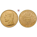 Monaco, Albert I., 100 Francs 1891, 29,03 g fein, ss+