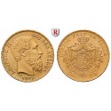 Belgien, Königreich, Leopold II., 20 Francs 1875, 5,81 g fein, vz-st