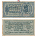 Besatzungsausgaben des 2. Weltkrieges 1939-1945, Reichskommissariat Ukraine, Rowno, 100 Karbowanez 10.03.1942, II, Rb. 597a