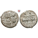 Römische Republik, Cn. Lucretius Trio, Denar 136 v.Chr., vz+