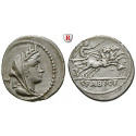 Römische Republik, C. Fabius, Denar 102 v. Chr., ss+