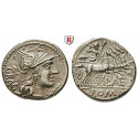 Römische Republik, L. Antestius Gragulus, Denar 136 v.Chr., f.vz
