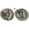 Römische Republik, Man. Acilius Glabrio, Denar 49 v.Chr., ss-vz