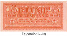 Besatzungsausgaben des 2. Weltkrieges 1939-1945, Behelfzahlmittel der Wehrmacht, 5 Reichspfennig o.D., I-, Rb. 502