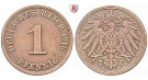 Deutsches Kaiserreich, 1 Pfennig 1896, A, f.st, J. 10