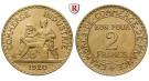 Frankreich, III. Republik, 2 Francs 1920, vz-st