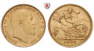 Grossbritannien, Edward VII., Half-Sovereign 1902-1910, 3,66 g fein, ss