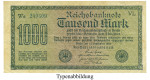 Inflation 1919-1924, 1000 Mark 15.09.1922, III, Rb. F75a
