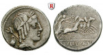 Römische Republik, L. Iulius Bursio, Denar 85 v.Chr., ss