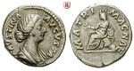 Römische Kaiserzeit, Faustina II., Frau des Marcus Aurelius, Denar, ss
