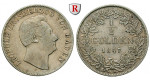 Baden, Grossherzogtum Baden, Karl Leopold Friedrich, 1/2 Gulden 1847, ss